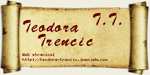 Teodora Trenčić vizit kartica